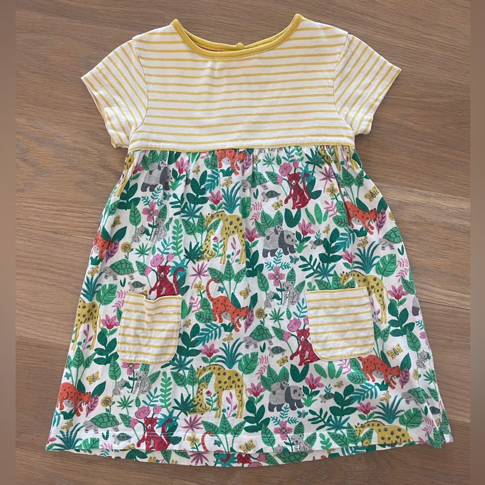 Boden Yellow and White Casual Sundress